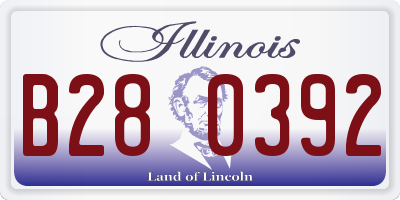 IL license plate B280392