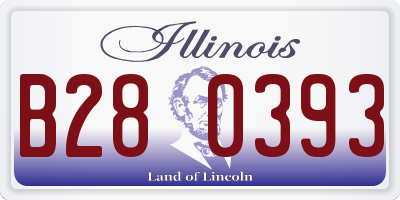 IL license plate B280393