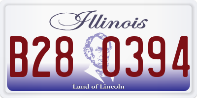 IL license plate B280394