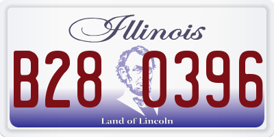 IL license plate B280396