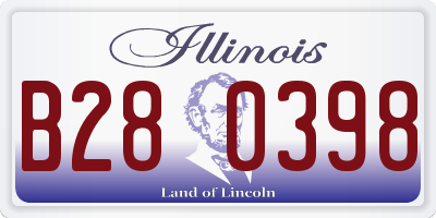 IL license plate B280398