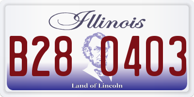 IL license plate B280403