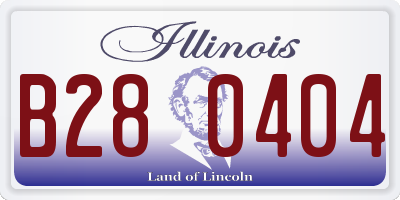 IL license plate B280404