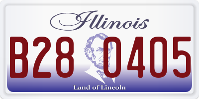 IL license plate B280405