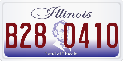 IL license plate B280410