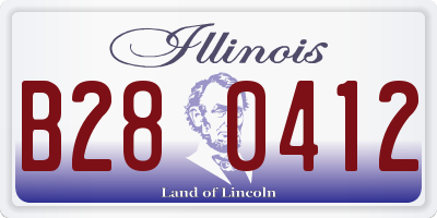 IL license plate B280412