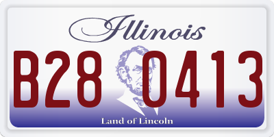 IL license plate B280413