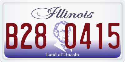 IL license plate B280415