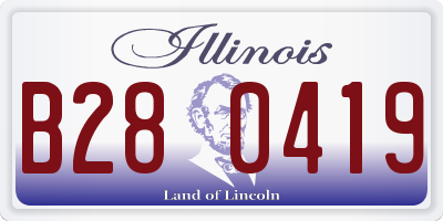 IL license plate B280419