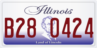 IL license plate B280424