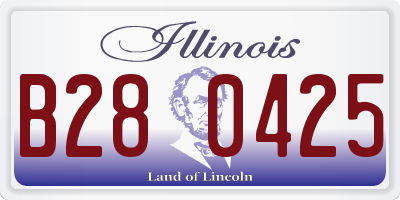IL license plate B280425