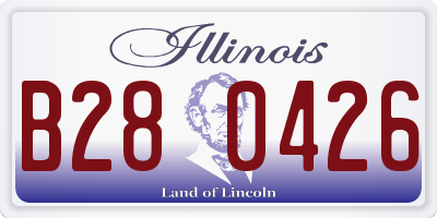 IL license plate B280426
