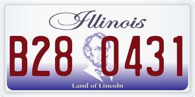IL license plate B280431