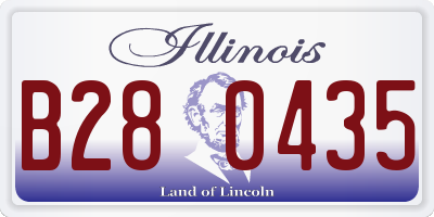 IL license plate B280435