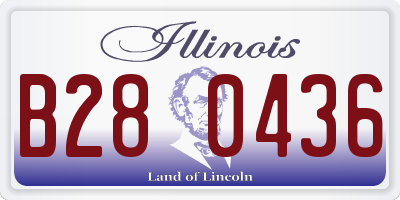 IL license plate B280436