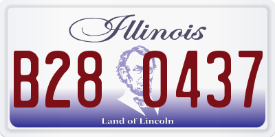 IL license plate B280437