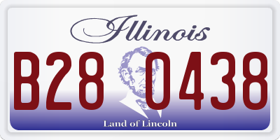 IL license plate B280438