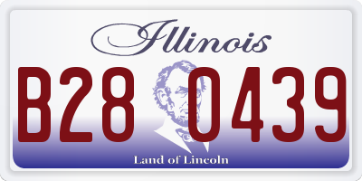 IL license plate B280439