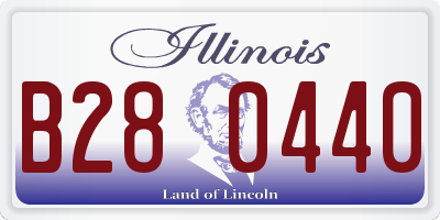 IL license plate B280440