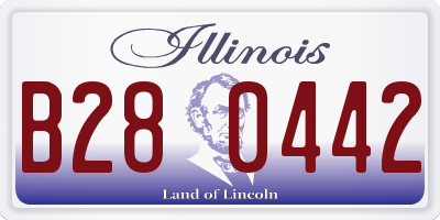 IL license plate B280442
