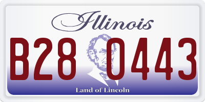 IL license plate B280443