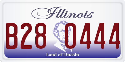 IL license plate B280444