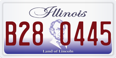IL license plate B280445