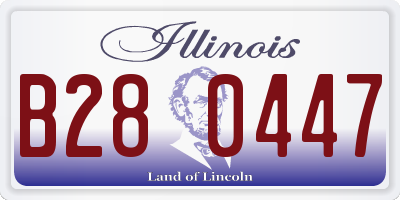 IL license plate B280447