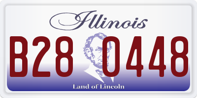 IL license plate B280448