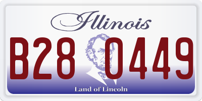 IL license plate B280449