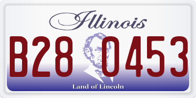 IL license plate B280453