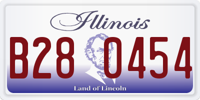 IL license plate B280454