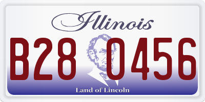 IL license plate B280456