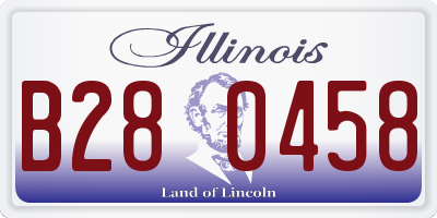 IL license plate B280458