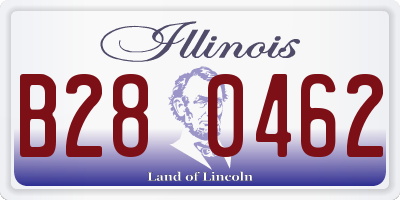 IL license plate B280462