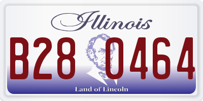 IL license plate B280464