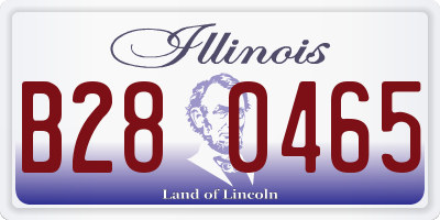 IL license plate B280465