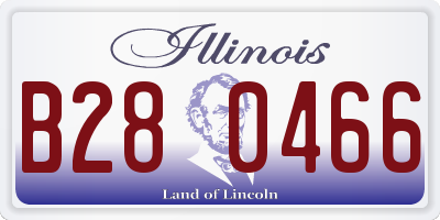 IL license plate B280466