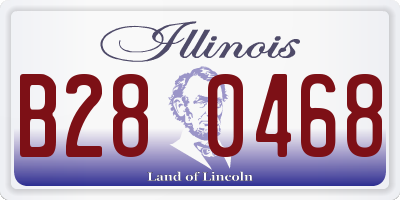 IL license plate B280468