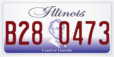 IL license plate B280473
