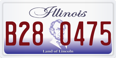 IL license plate B280475