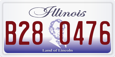 IL license plate B280476