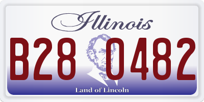 IL license plate B280482