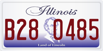 IL license plate B280485