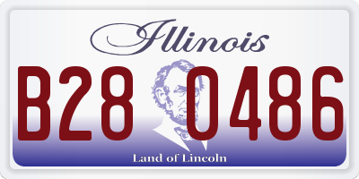 IL license plate B280486