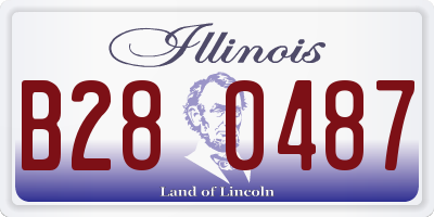 IL license plate B280487