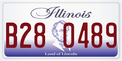 IL license plate B280489