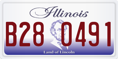 IL license plate B280491