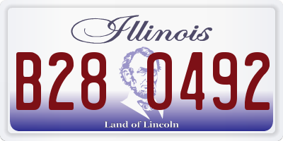 IL license plate B280492