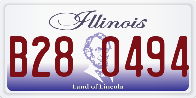 IL license plate B280494